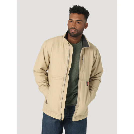 Wrangler Mens Sherpa Lined Canvas Jacket