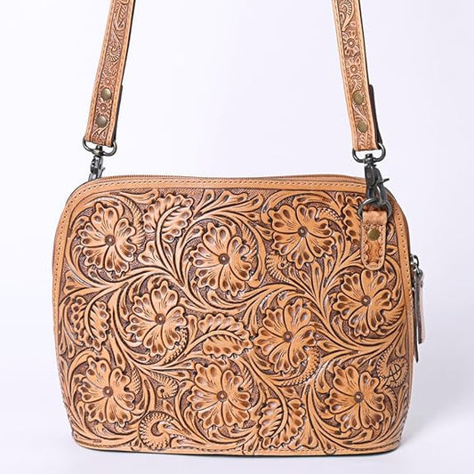 American Darling ADBG1138A - Floral Leather Purse
