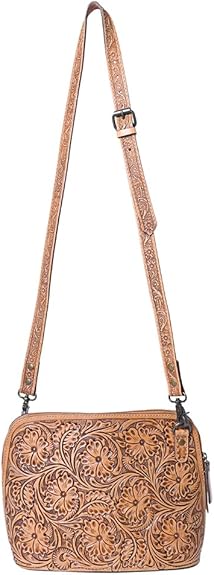 American Darling ADBG1138A - Floral Leather Purse