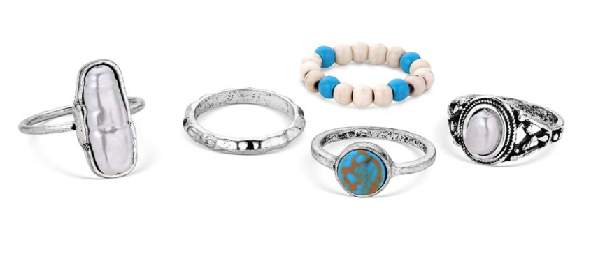 Attitude Jewelry ARG6247 - Ivory Skies Ring Set