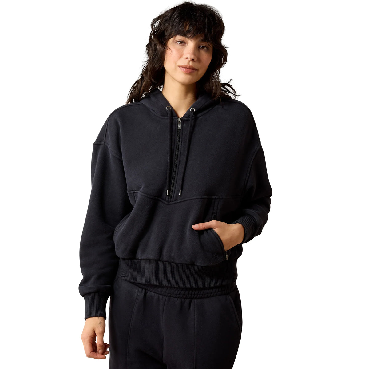 Ariat 10079485 Women's Compass 1/2 Sweatshirt Black