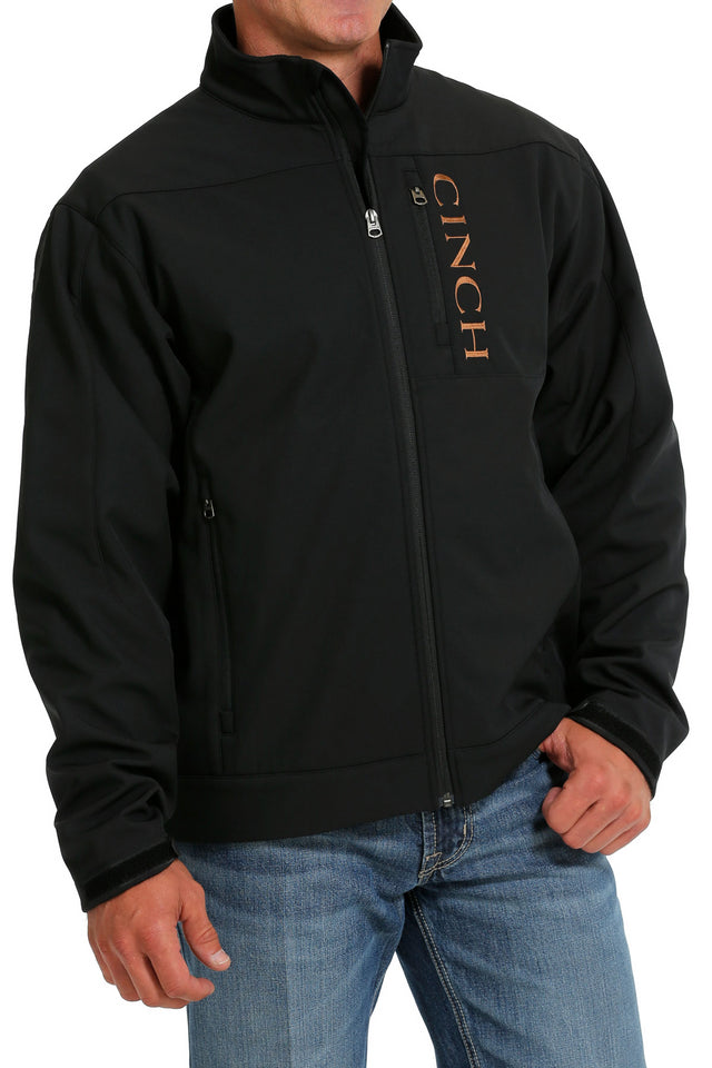 CINCH BLACK BONDED LOGO ON BACK - MENS JACKET