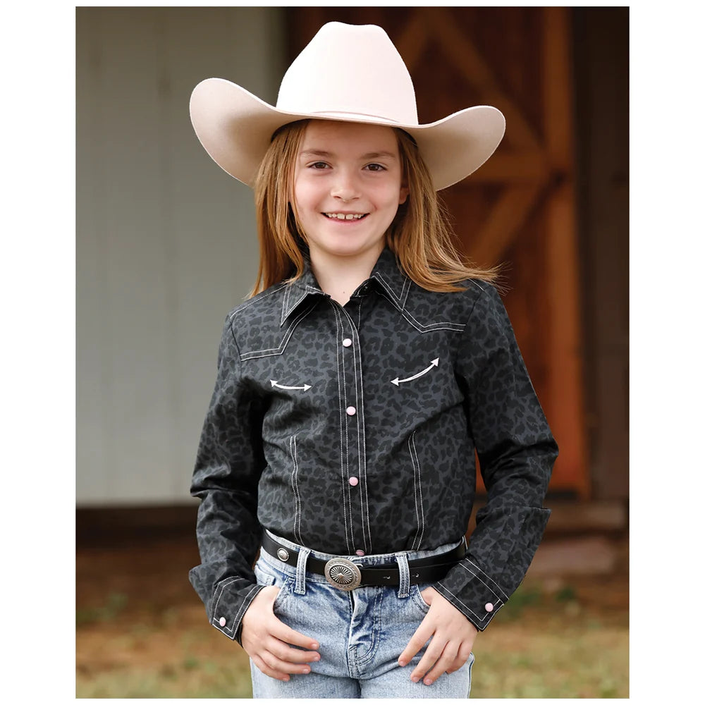 Cinch CTW3370034 - Girl`s Cheetah Print Western Snap