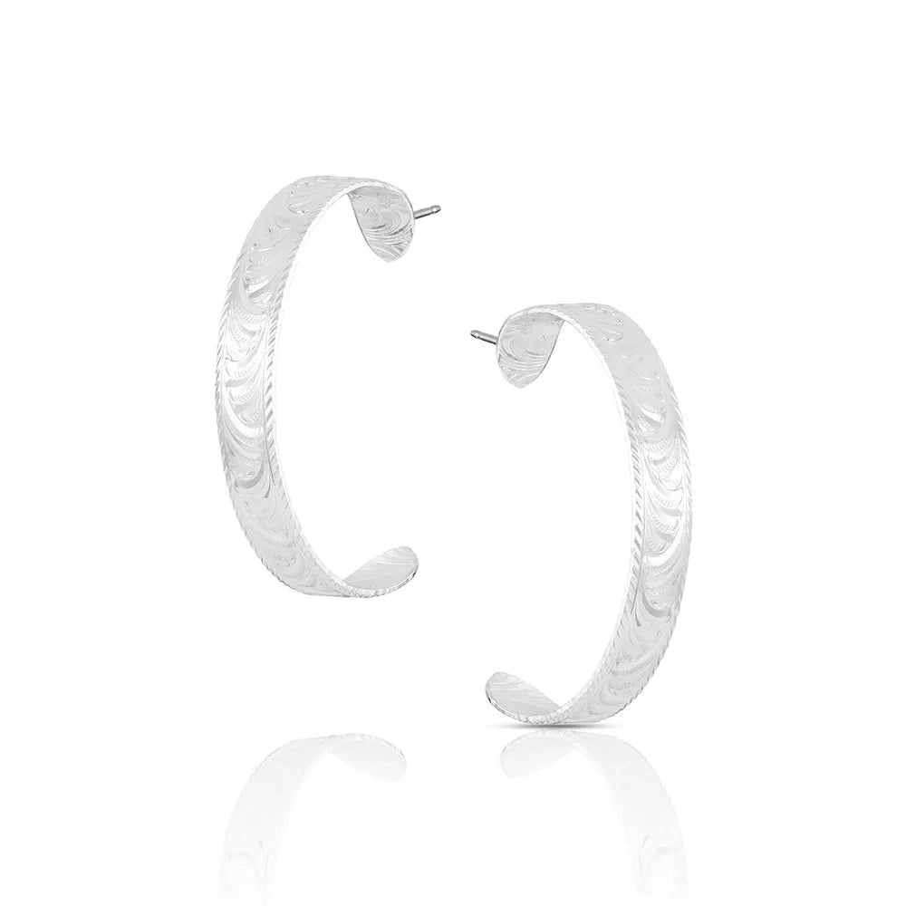 Montana Silversmith - Olivia`s Reins Hoop Earrings