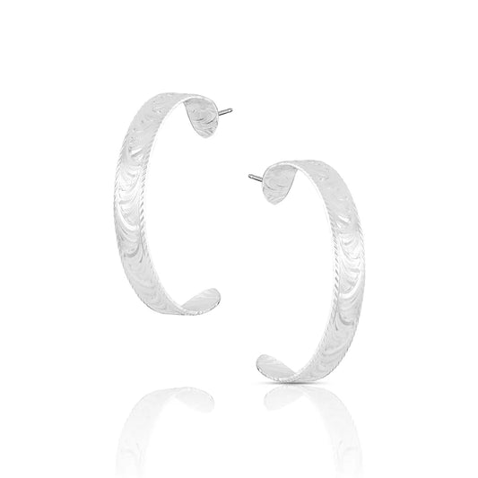 Montana Silversmith - Olivia`s Reins Hoop Earrings