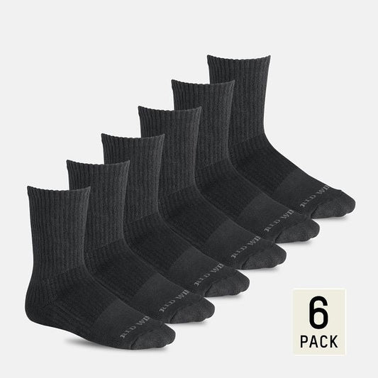 RedWing Cotton Blend Everyday Work Socks - Medium Weight  - Pack of 6