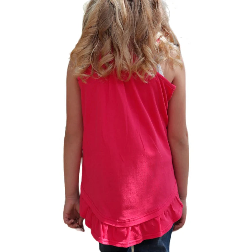 Cruel Denim® Youth Girl's Pink Graphic Racer Back Tank Top