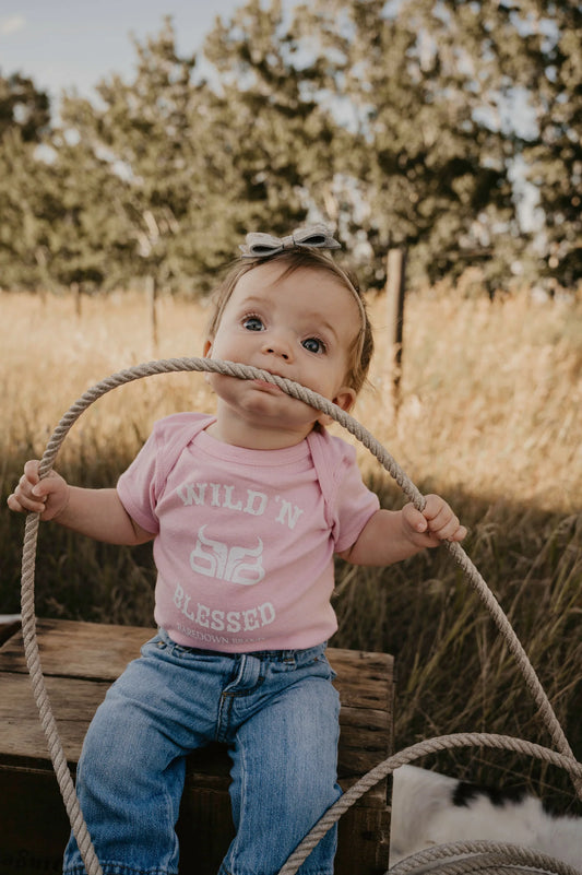 Infant Pink Wild N Blessed Bodysuit