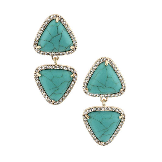 Turquoise Dazzle Attitude Earrings AER5934