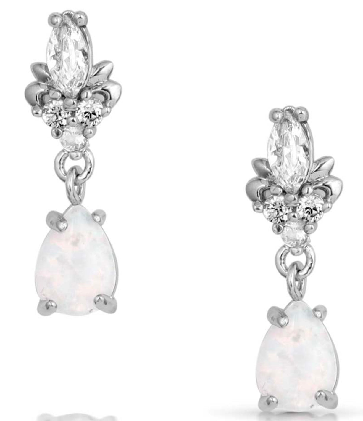Elegant Harmony White Opal Earrings ER5772