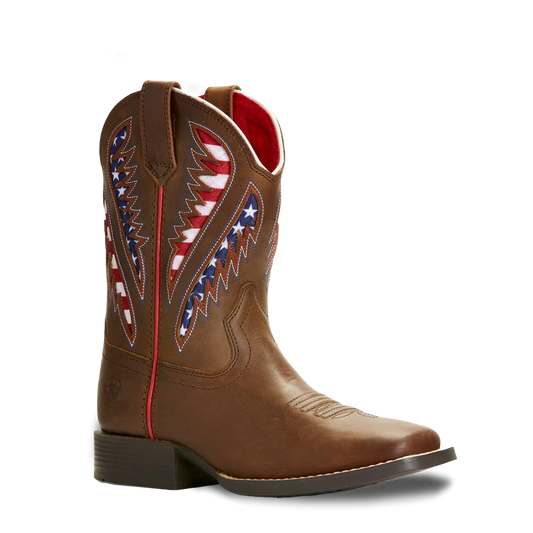 Ariat Kid's Quickdraw VentTEK American Flag Western Boots 10027304