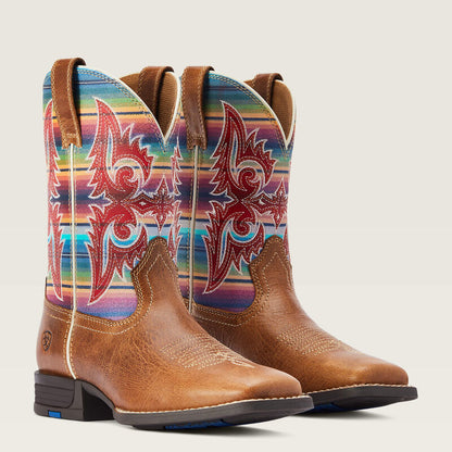 10042595 Ariat Youth Lonestar Ridge Square Toe Cowboy Boot - Tan / Old Muted Serape