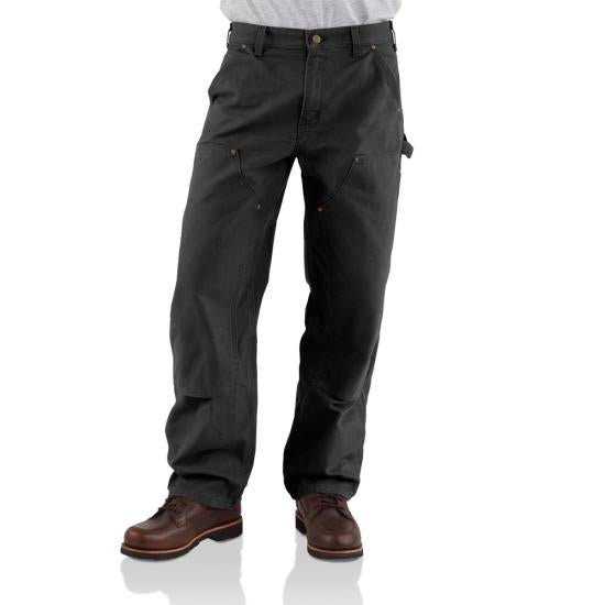 STYLE #B136 MEN'S UTILITY DOUBLE-KNEE WORK PANT - LOOSE FIT - RUGGED FLEX® - WASHED DUCK
