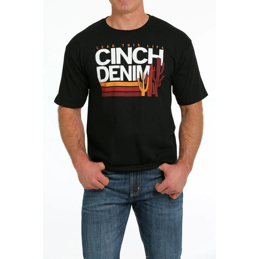 Cinch® Men's Black "Lead This Life" Graphic Logo T-Shirt