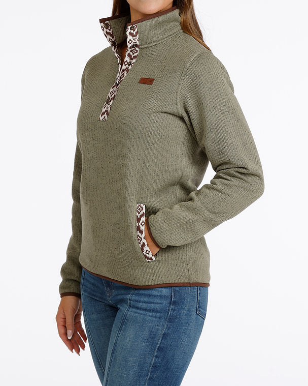 Cinch MAK9909005 - Women's Olive Fleece Pullover