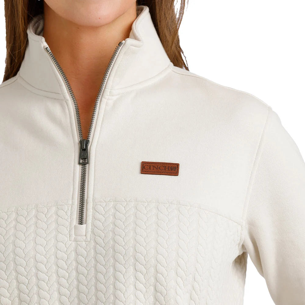 Cinch MAK9936001 - Women's 1/4 Zip Pullover CRE