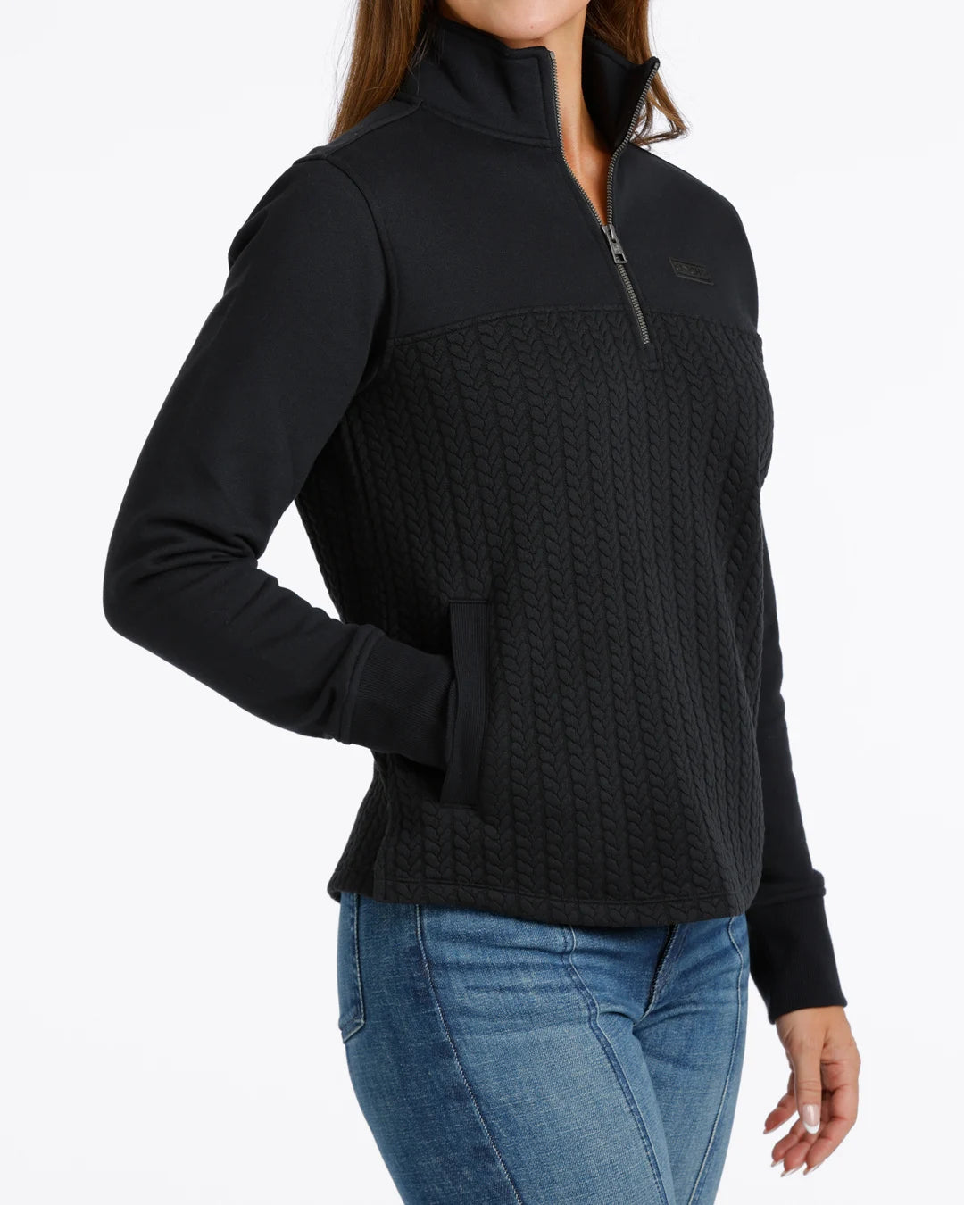Cinch MAK9936002 - Women's 1/4 Zip Pullover Black