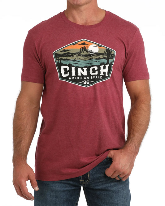 Cinch MTT1690736 - Men`s Burgundy Graphic T-Shirt