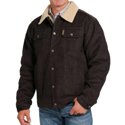 Cinch Jacket Men's Corduroy Trucker Brown