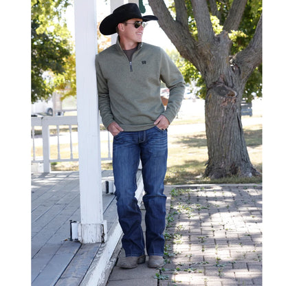 Cinch MWK1080021 - Men's 1/4 Zip Olive