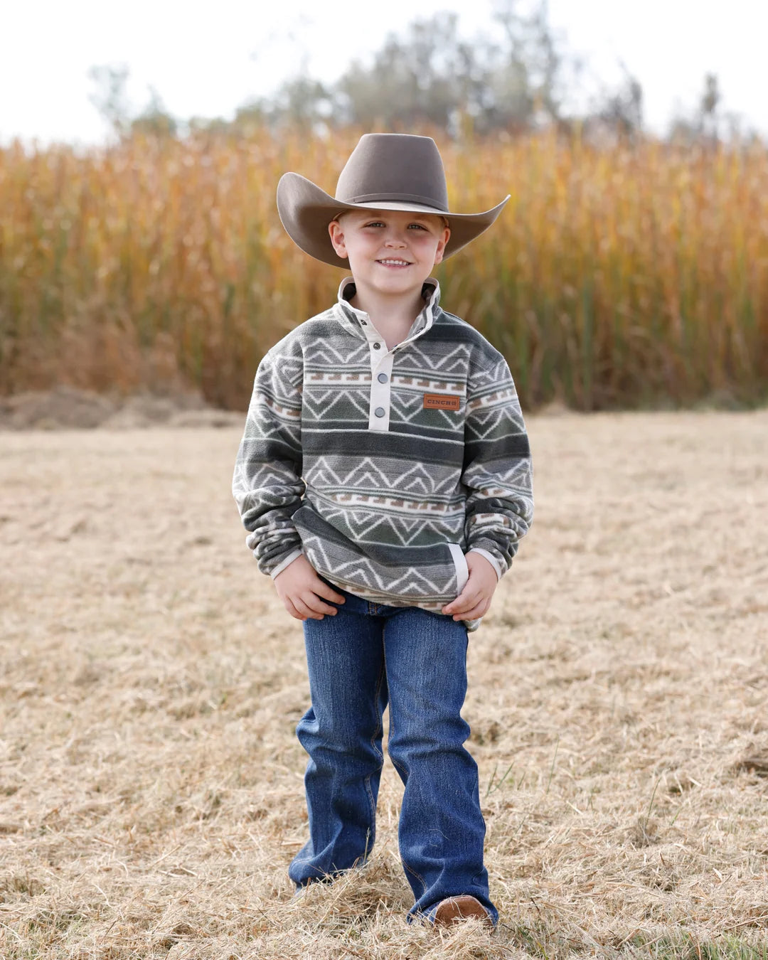 Cinch MWK7590021 - Boys Aztec Fleece Pullover