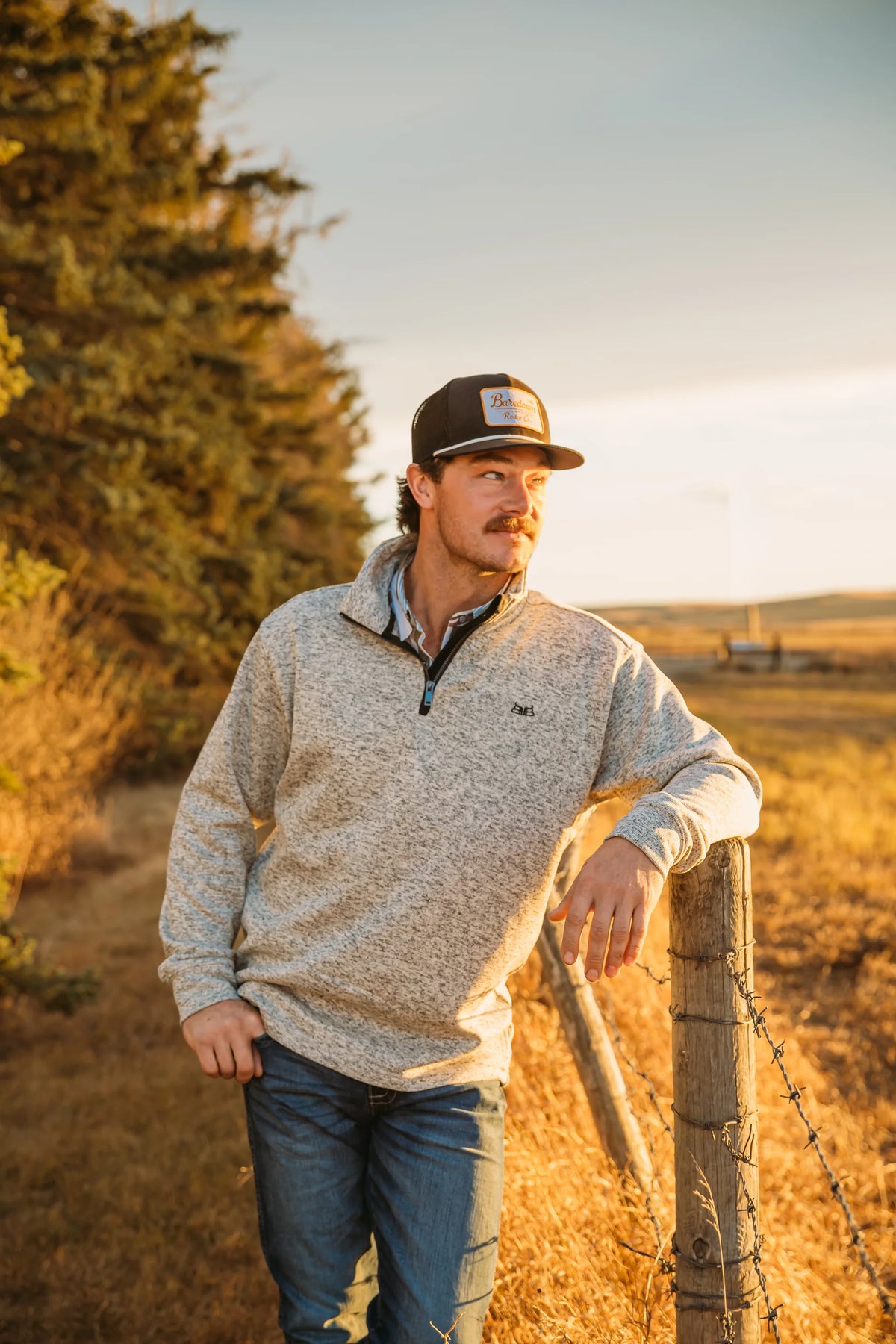 Baredown Peak - Stone Men`s 1/4 Zip