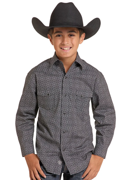 Rock and Roll BBN2S09422 - Kid's Long Sleeve Button Up