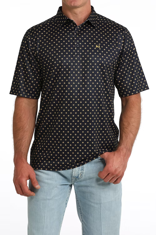Cinch MTK1865045 - Men`s Diamond Print Polo