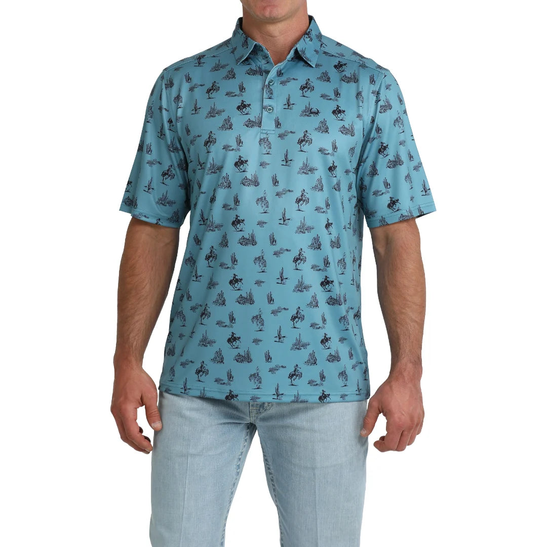 Cinch MTK1865046 - Men`s Teal Polo