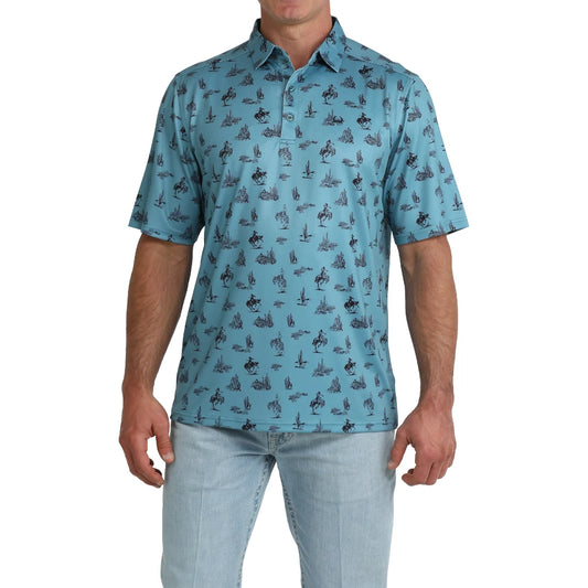 Cinch MTK1865046 - Men`s Teal Polo
