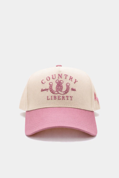 Country Liberty Natural/Pink Lucky You Hat