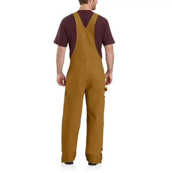 CARHARTT QUILT-LINED WASHED DUCK BIB OVERALLS
