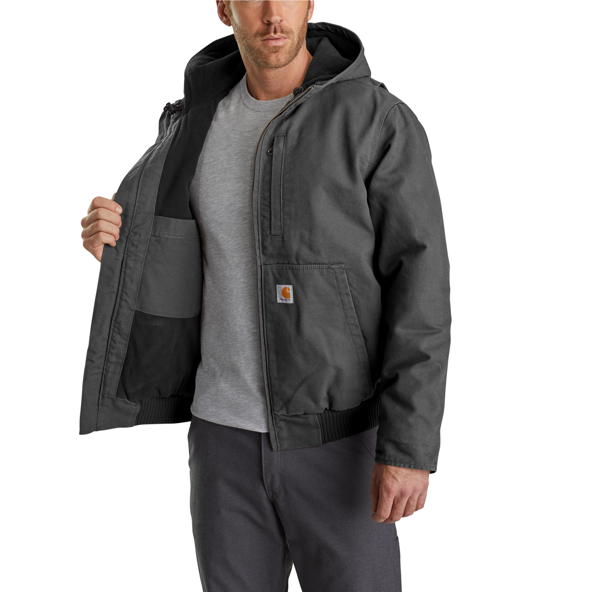 FULL SWING® LOOSE FIT WASHED DUCK FLEECE-LINED ACTIVE JAC